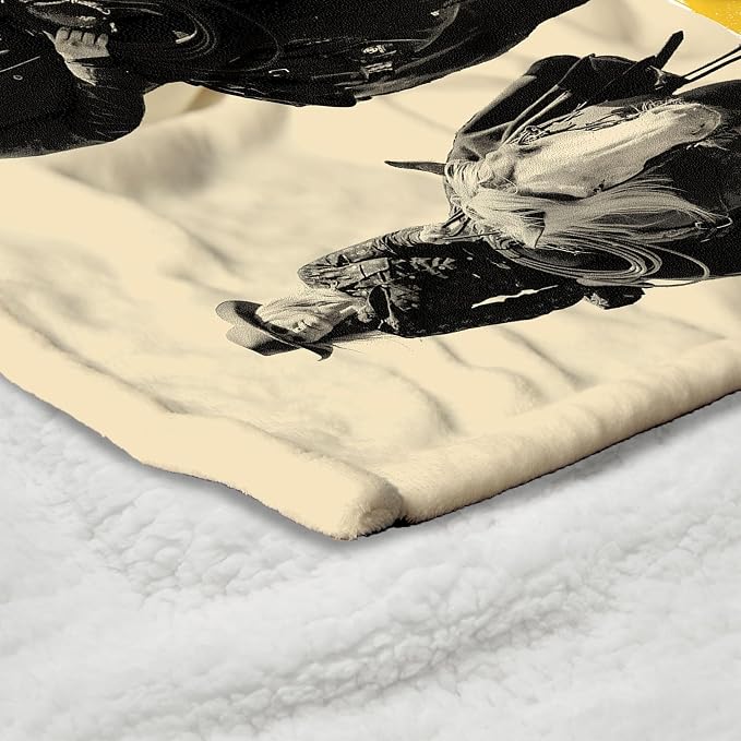NORTHWEST Yellowstone Silk Touch Sherpa Throw Blanket, 50" x 60", Horseback
