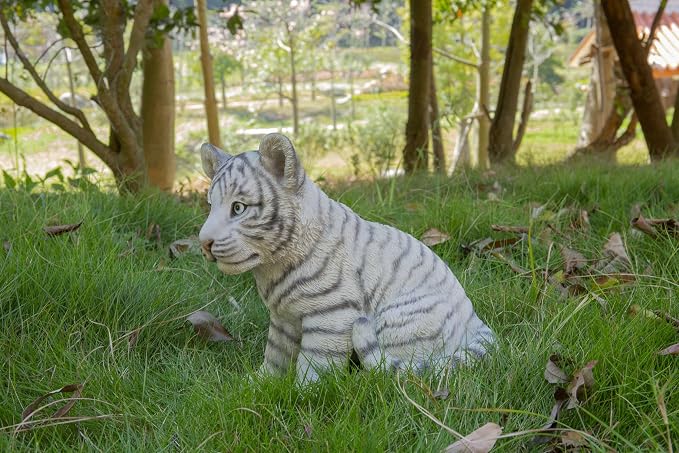 Tocca Hi-Line Gift Sitting White Tiger CUB Statue