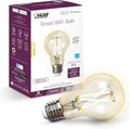 Feit Electric Smart Wi-Fi A19 Filament LED Light Bulb, 60W Equivalent, Soft White 2700K, E26 Base, Dimmable, Alexa & Google Home Compatible, App & Voice Control, No Hub Required, A1960CL/927CA/FIL/AG