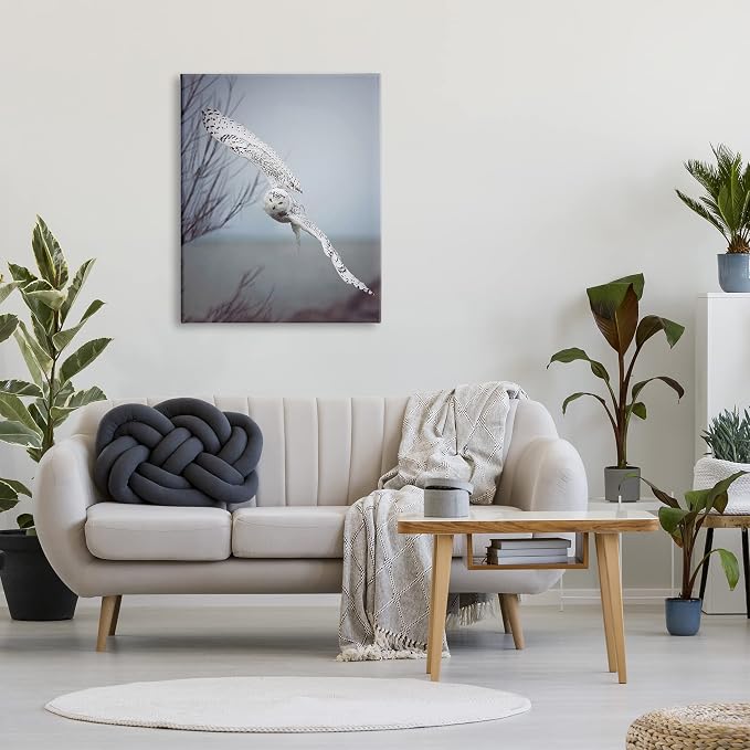 Majestic Snowy Owl Wildlife Photography, 30 x 40 Inch Canvas Wall Art | Stupell Industries · By Carrie Ann Grippo-Pike · Ready to hang · Nature inspired decor for any room · Made in USA