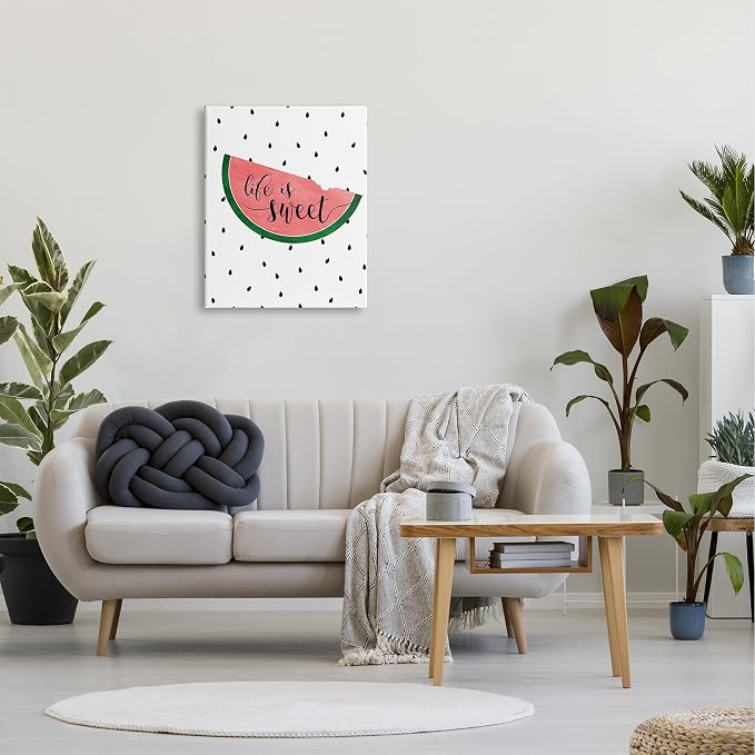 Watermelon Still Life Kitchen, 24 x 30 Inch Canvas Wall Art | Stupell Industries | 24 x 30 Inches, Easy to Hang and Sturdy, Made in USA, by Anna Quach
