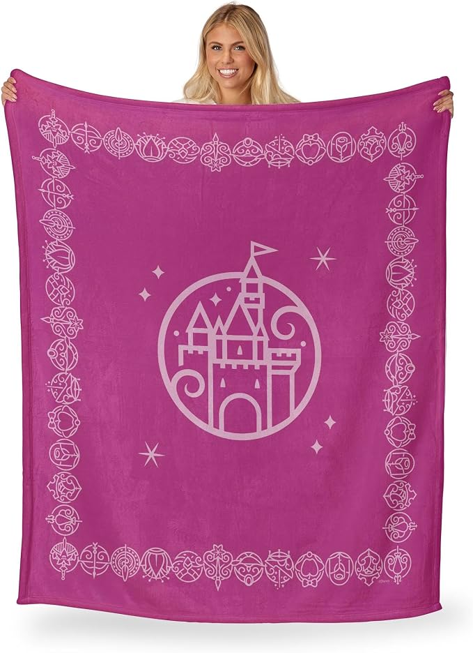 Northwest Disney Princess Silk Touch Throw Blanket, 50" x 60", Magic Castle