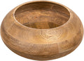 Bloomingville Modern Round Wood Bowl, Natural Finish