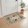Artoid Mode Rustic Check Flower Spring Door Mat, Summer Home Decor Low-Profile Non-Slip Washable Throw Rug for Kitchen Entryway Front Door Bedroom Bathroom 2x3 Feet