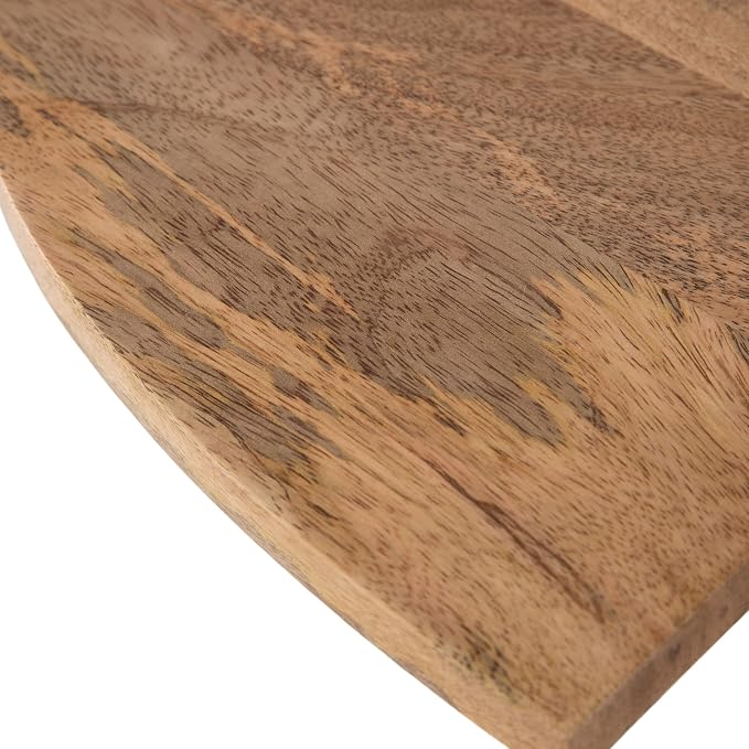 Kate and Laurel Staven Transitional Two-Piece Serving Boards Set; 14 x 10; Set of 2; Natural Wood; Modern Food-Safe Charcuterie Boards from Solid Mango Wood for Use as Kitchen Countertop Decor