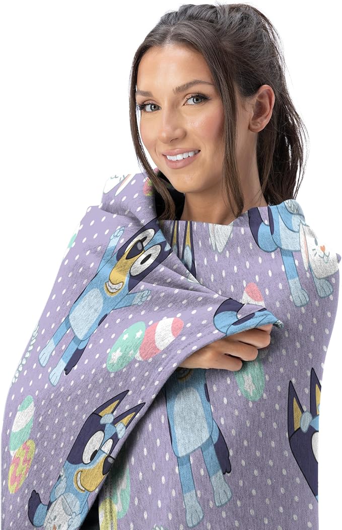 Northwest Bluey Bunny Pup Throw Blanket Oversized Silk Touch Throw, Ultra-Soft Lightweight Fleece Décor, 50 x 70 inches