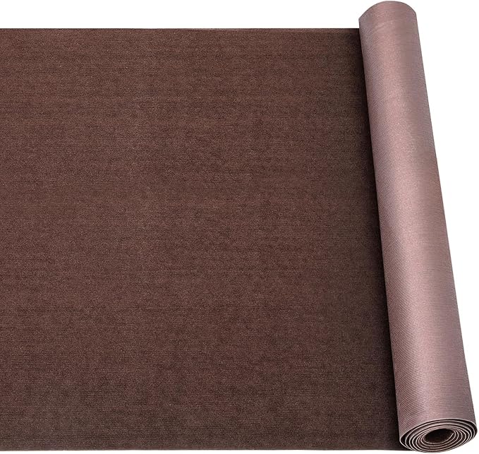Grefinity Marine Carpet,5 FT x 20 FT Brown Indoor Outdoor Carpet 0.2" Thick Boat Rug with Water-Proof TPE Backing for Home, Patio, Porch, Deck