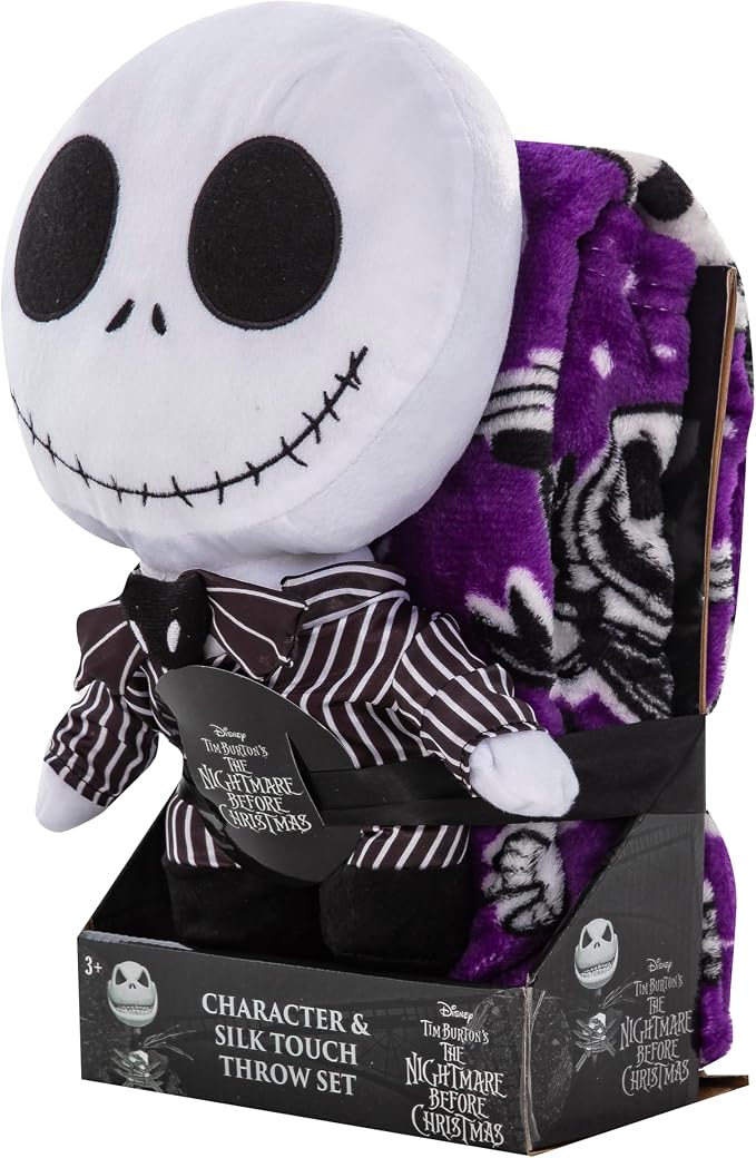 Northwest Nightmare Before Christmas Silk Touch with Hugger, Jack Smackdown, 50 x 40 inches