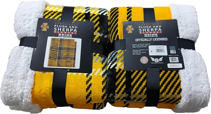 NCAA Idaho Vandals Playmaker Plaid Ultra Cozy Sherpa Throw