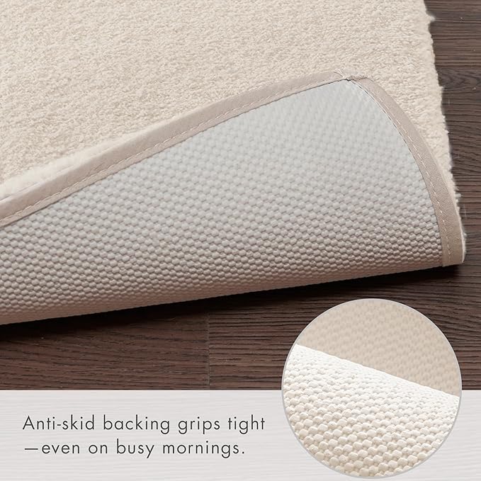 Madison Park Marshmallow Super Soft & Absorbent Bath Rug, 20 x 30, Natural