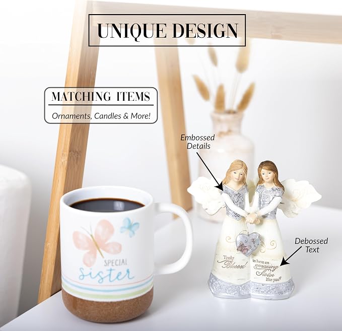 Pavilion Gift Company - Amazing Sister Like You - 5.5" Double Angel Figurine Religious God Jesus Christ Sister Gift Home Decor Present
