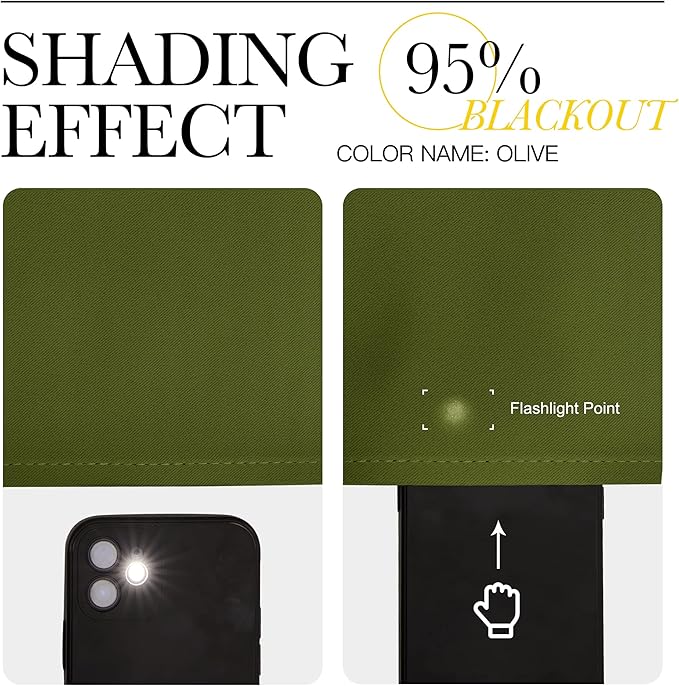 NICETOWN Blackout Curtains for Living Curtains, Olive, 2 Panels, 52 by 95, Room Darkening Window Curtain Panels, Easy-Care Solid Thermal Insulated Draperies/Drapes for Daughter Room