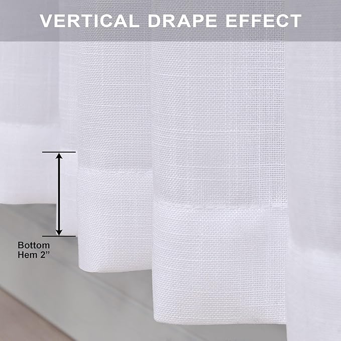 Pitalk 60 Inch Wide Curtains for Living Room 2 Panels Back Tab Pocket Drape - Image 6