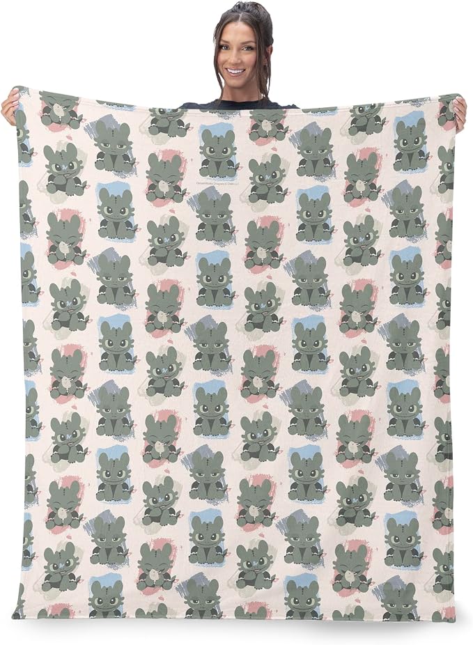 Northwest How to Train Your Dragon Many Emotions Silk Touch Throw Blanket 60x80 inches