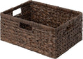 StorageWorks Large Wicker Baskets,Water Hyacinth Woven Baskets,1-Pack | Large Wicker Baskets for Organizing,Wicker Storage Baskets for Shelves,Shelf Baskets for Organizing with Handle,Pantry Basket
