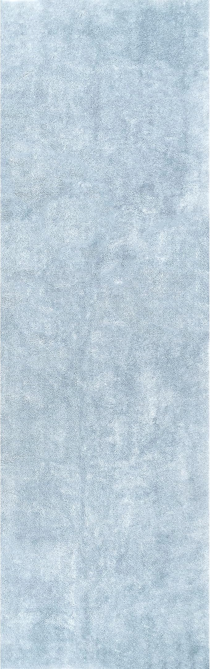nuLOOM Loni Light Blue Solid Washable Runner Rug, 2' x 6'