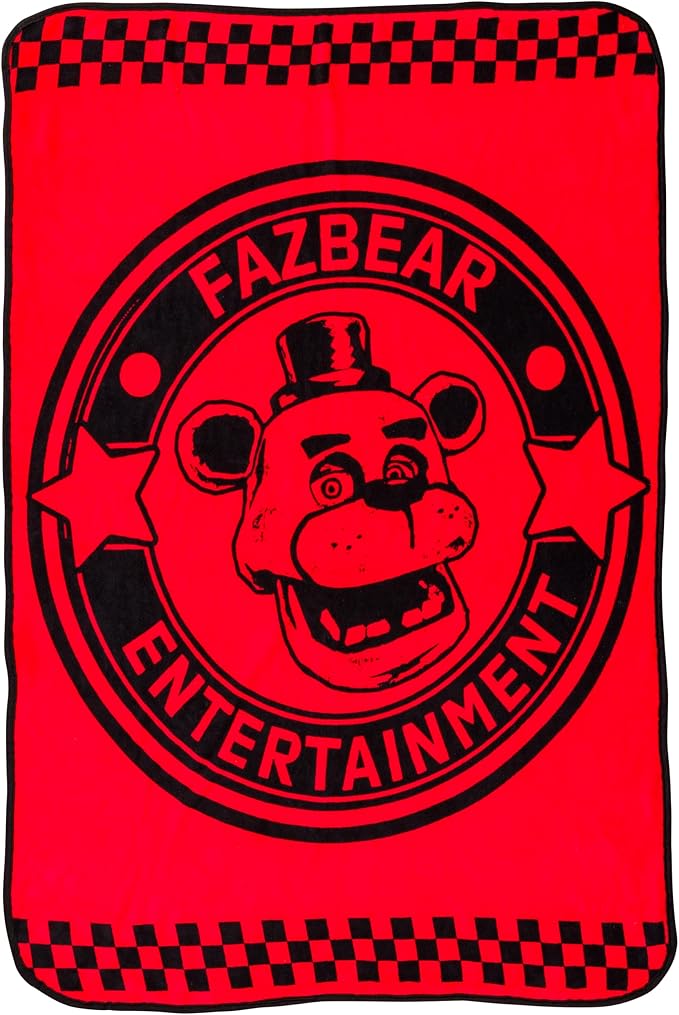 Silver Buffalo Five Nights at Freddy's, Fleece Throw Blanket, 45x60in | Special Delivery, Fazbear Entertainment, Soft and Cozy, 185 GSM