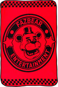 Silver Buffalo Five Nights at Freddy's, Fleece Throw Blanket, 45x60in | Special Delivery, Fazbear Entertainment, Soft and Cozy, 185 GSM