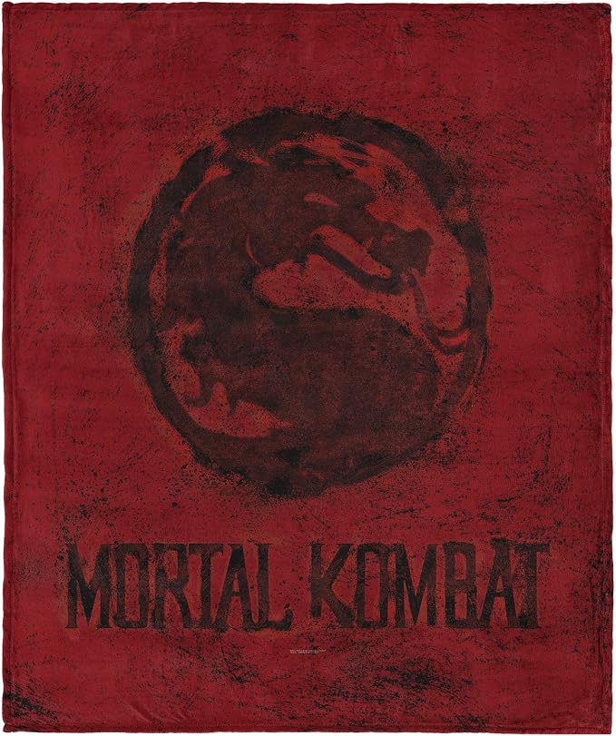 Mortal Kombat Silk Touch Throw Blanket – Logo Red, Ultra-Soft Fleece, Plush & Lightweight, 50 x 60