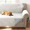 H.VERSAILTEX 100% Waterproof Loveseat Covers Thick Durable Couch Covers for Dogs Triple Non-Slip Couch Protector Sofa Covers for Pets Washable(Loveseat, Beige)