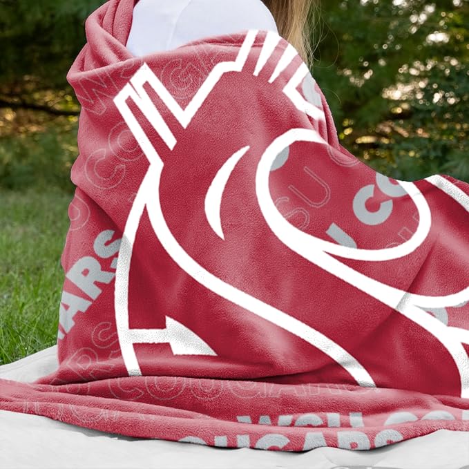 Logo Brands NCAA Classic Fleece Throw Blanket -50” x 60” Ultra-Soft Game Day Blanket with Bold Team Colors & Logo – Cozy College Team Bedding for Fans & Alumni
