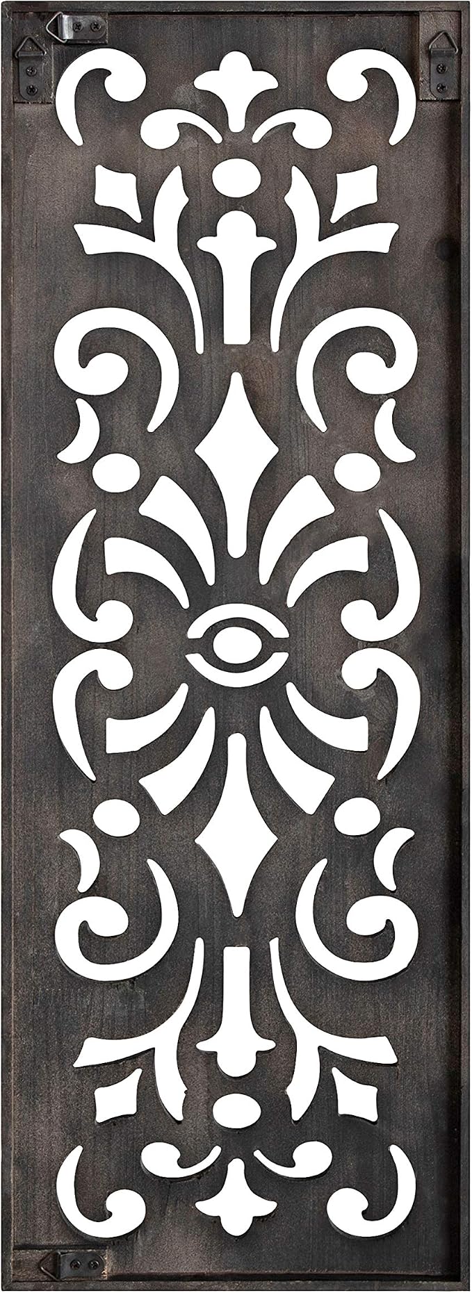 Kate and Laurel Palmares Rustic Decorative Wall Panel, 12 x 31.5, Rustic Gray and Brown, Farmhouse Lattice Panel Decor for Wall