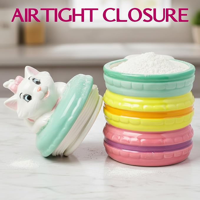 Silver Buffalo Disney Aristocats Marie, 3D Sculpted Snack Jar | Small Size, Ceramic, 4” x 4.85”, 7