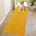 Smiry Dog Door Mat for Muddy Paws 70x24, Absorbent Dirt Trapper, Non-Slip Washable Chenille Entryway Rug for Inside Floor, Golden Yellow, Classic Solid