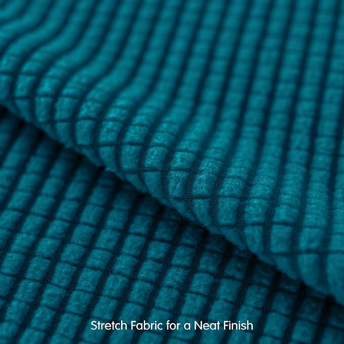 SUBRTEX 5 Pieces Stretch Sofa Slipcover Sets Couch Cover Sets Backrest Cushion Covers Furniture Protector Collection Set for Oversize Sofa Loveseat Chair Slip Covers(Medium, Teal)