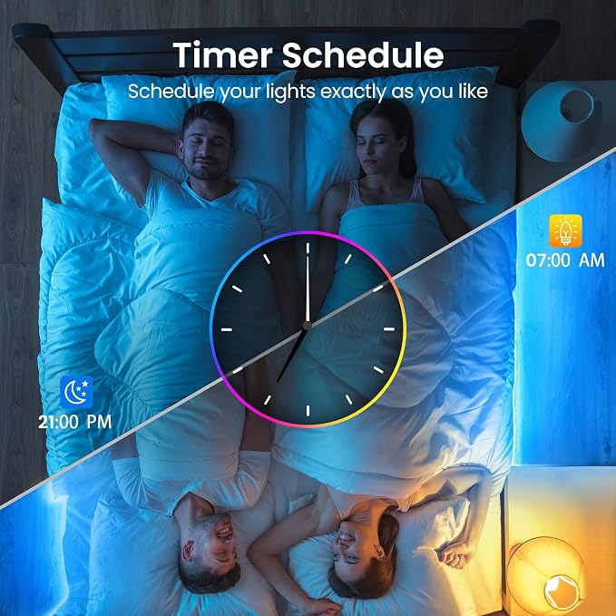 TJOY 130ft Bluetooth LED Strip Lights, RGB Color Changing, Music Sync, App Control, Indoor Usage, 5050 SMD, 2 Rolls, for Bedroom Kitchen TV Party (APP+Remote +Mic) | Music Sync Rope Lights via Bluetooth for Room Decor, Strong Adhesive, DIY