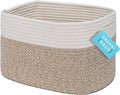 OrganiHaus Cotton Rope Basket for Shelf Storage, 15x9x10 | Handwoven; a toy bin and organizer for towels, books, or blankets; fits nursery, playroom, or bedroom decor