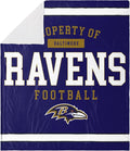 FOCO Baltimore Ravens NFL Team Property Of Sherpa Fleece Blanket