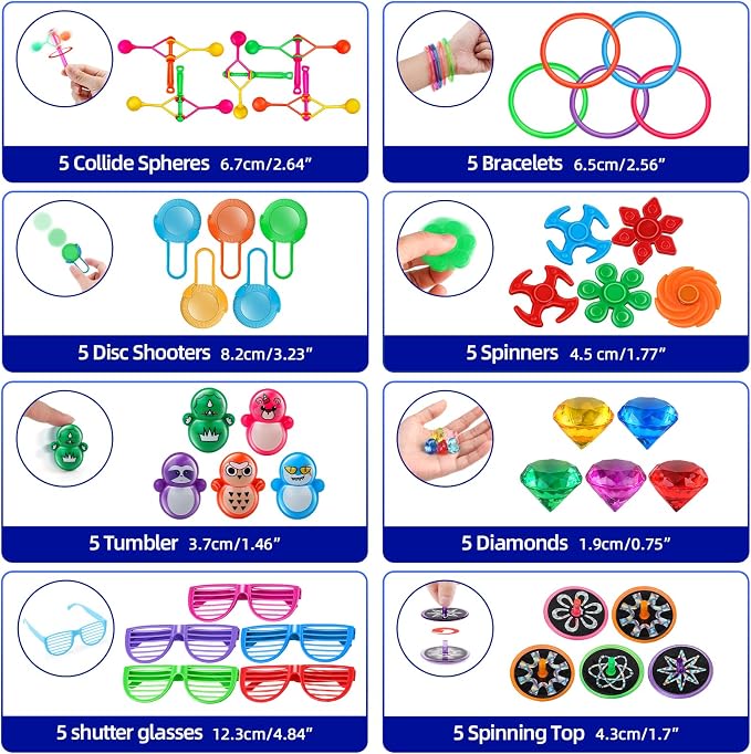 Amy&Benton 1000pcs Party Favors for Kids 3-12,Bulk Assorted Toys for Prizes | Goodie Bags Stuffers, Pinata Stuffers, Classroom & Carnival Prizes, Treasure Box Prizes, Birthday Easter Halloween Small Toys
