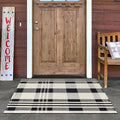 Buffalo Plaid Outdoor Rug 2x3 Check Black and Off White Grid Front Porch Door Mats Checkered Rug Washable Indoor Outdoor Rug Layered Area Rug for Entryway Farmhouse Decor Carpet