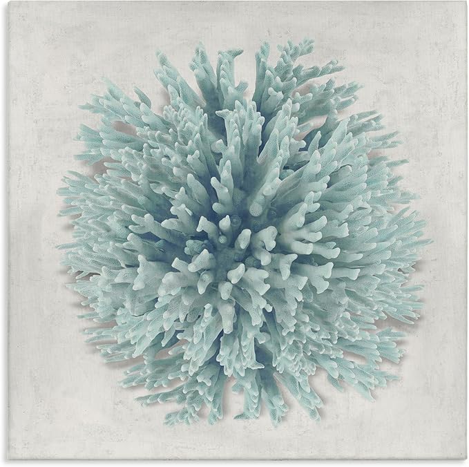 Stupell Industries Coral Ball Blue Sea Beach, 30 x 30 Inch Canvas Wall Art | Stupell Industries | 30 x 30 Inches, Easy to Hang and Sturdy, Made in USA, by Caroline Kelly