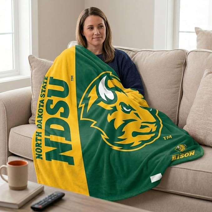 Proformance Home NCAA North Dakota State Bisons Endzone Ultra Soft Tailgate Throw