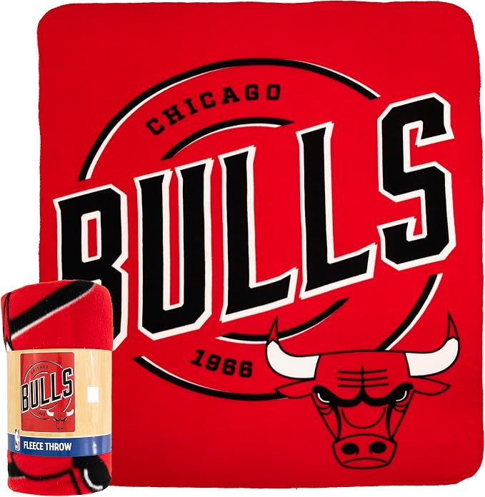 Northwest NBA Chicago Bulls Unisex-Adult Fleece Throw Blanket, 50" x 60", Campaign