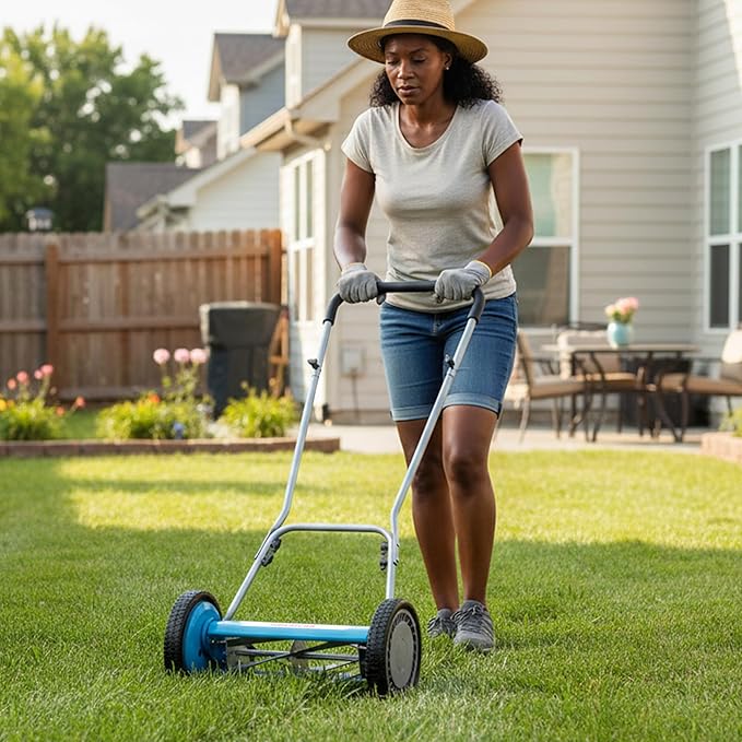 American Lawn Mower 2205-14 14-Inch 5-Blade Reel Lawn Mower, U-Handle