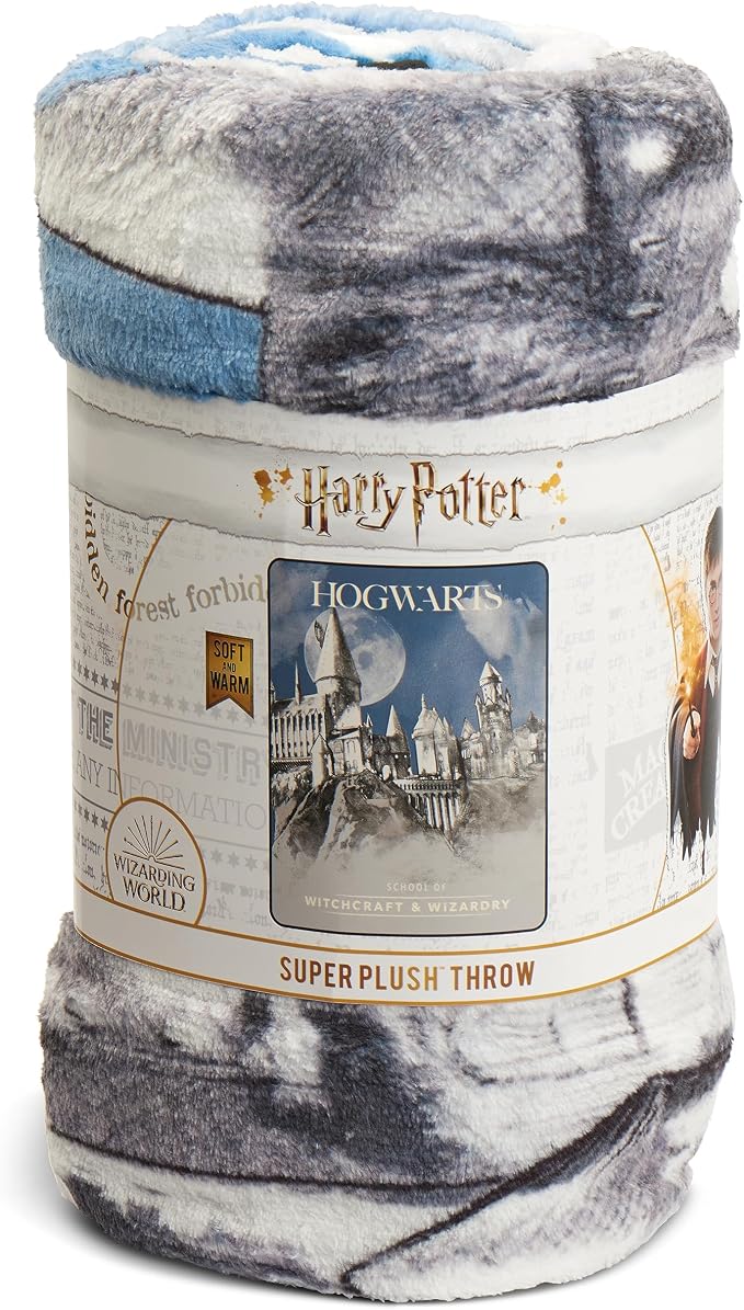 Northwest Harry Potter Micro Raschel Throw Blanket, Lightweight Breathable for Couch, Sofa, Cozy for All Seasons 46" x 60", Witchcraft and Wizardry