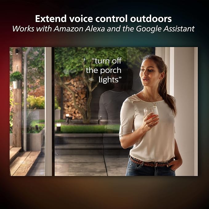 Philips Hue Resonate Outdoor Smart Wall Light, Black - White and Color Ambiance LED Color-Changing Light - 1 Pack - Requires Hue Bridge - Control with Hue App and Voice - Weatherproof