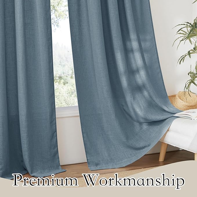 RYB HOME Blue Sheer Curtains - Image 5