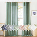 NICETOWN Linen Curtains Flax Sheer Texture by NICETOWN