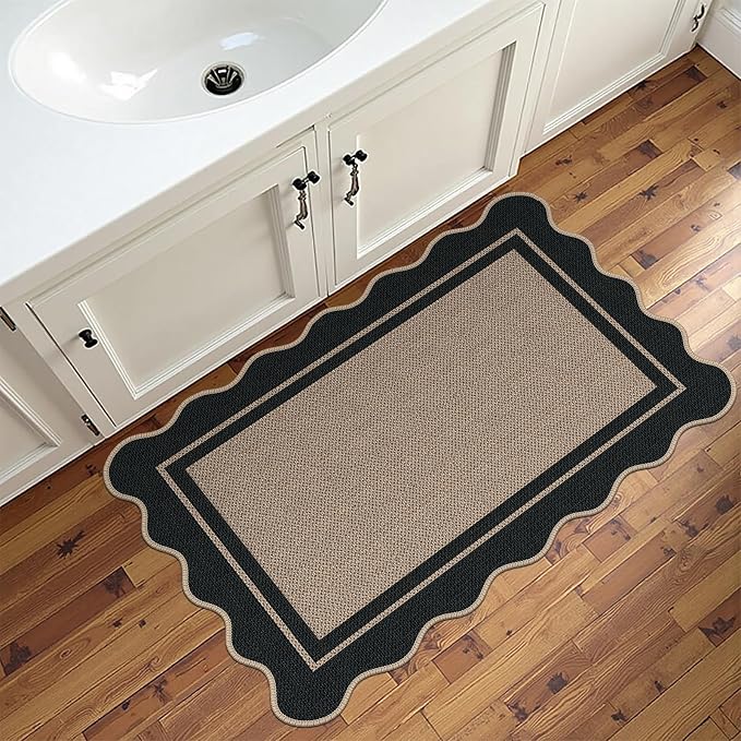 Easy Jute 2x3 Brown Rectangle Area Rug,Washable Entryway Rug, Modern Door Carpet,Neutral Non-Slip Outdoor Indoor Farmhouse Rug for Living Room Kitchen Patio Bedroom