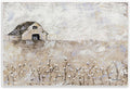 Rustic White Barn Landscape, 13 x 19 Inch Mounted Print on Wall Plaque | Stupell Industries · By Britt Hallowell · Ready to hang · Made in USA