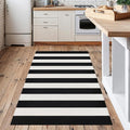 Black and White Striped Rug 3x5 Front Door Mat Cotton Woven Rug Front Porch Decor Washable Indoor Outdoor Rugs for Layered Door Mats Entryway Kitchen Bath Patio Farmhouse Carpet