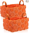 2 Pcs Basketball Storage Basket 14x10'' Back to School Gift Basket | Sport, Foldable, Fluffy, Laundry, Storage Bin with Handle, Closet Organizer, Preppy Dormitory, Countertop Tabletop Shelf