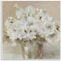 Neutral White Floral Still Life, 12 x 12 Inch Mounted Print on Wall Plaque | Stupell Industries · By Carol Robinson · Ready to hang · Made in USA