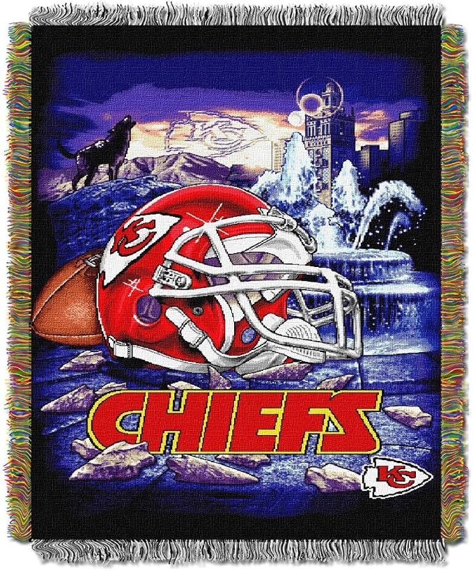 Northwest NFL Woven Tapestry Wall Hanging, 48 x 60 Inches, Officially Licensed, Decorative Fringes
