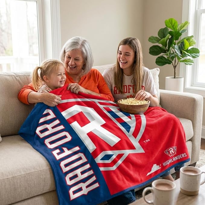 Pegasus Sports NCAA Radford Highlanders Endzone Ultra Soft Tailgate Throw