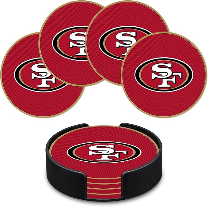 Rico Industries NFL Football Classic Favorites: PVC Coaster Set (4-Pack)